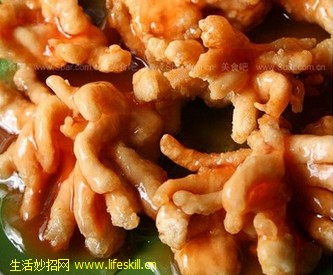 焦溜菊花里脊