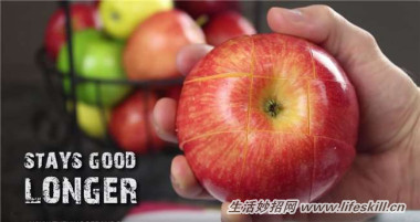 井字法切苹果，方便携带还保鲜！