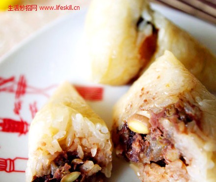 三色蜜豆粽