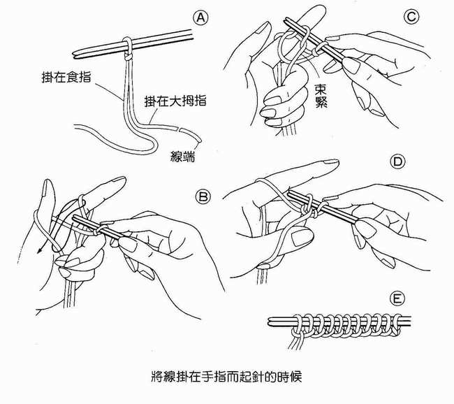 初学棒针者起针法一