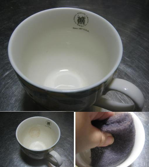 轻松去除杯子里的茶垢